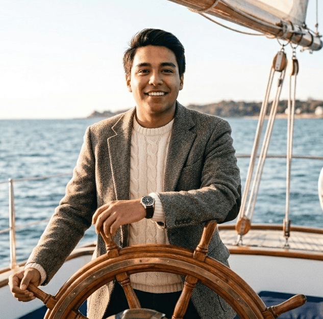Old Money professional headshot example by NanoLook AI