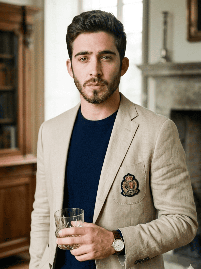 Old Money professional headshot example by NanoLook AI